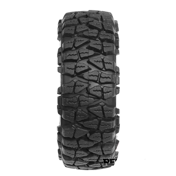 4PCS 1.0" 60x22mm 1/24 1/18 Crawler Beadlock Wheels Set (Metal, Rubber)