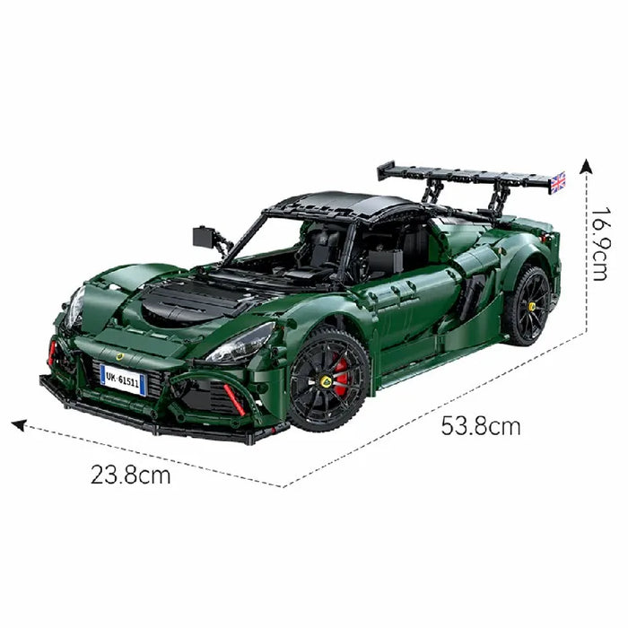 CaDA C61511W Lotus Exige Cup 430 1/8 Model Building Blocks (3730 Stukken)