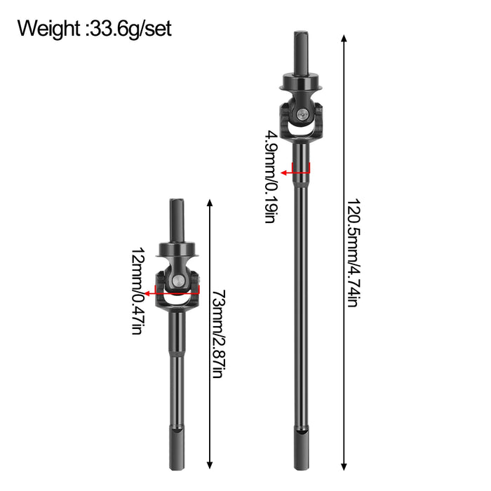 Front & Rear Axle Kit for Axial Capra 1/10 (Alu & Messing)