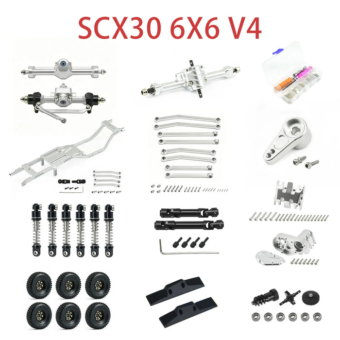 Upgrades 6X6 Chassis Set for Stock Axial SCX30 1/30