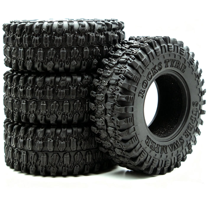TxxRcss 4PCS 1.0" 52x19mm Sticky Soft Tires 1/18/24
