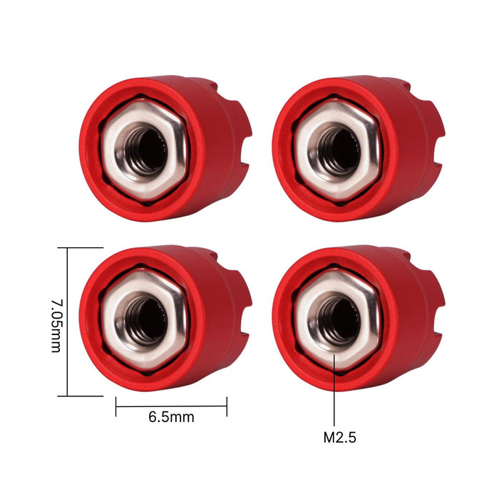 INJORA M2 M2.5 Wheel Lock Nuts with Aluminium Cap 1/24 1/18