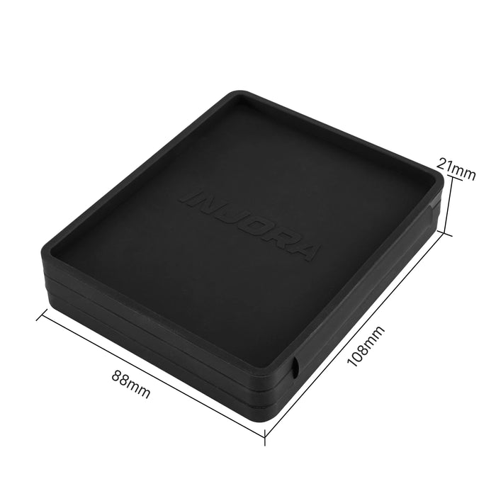 Plateau portable pliable en silicone 108x88mm à trois compartiments