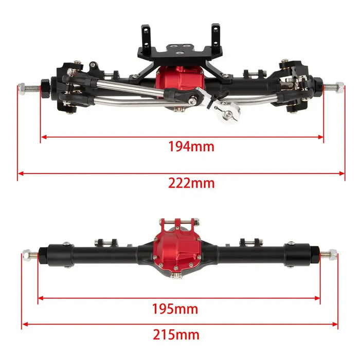 Front & Rear Straight Axle for Axial SCX10 II 1/10 (Alu)