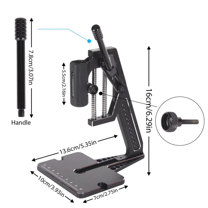 ARROWMAX Cordless Electric Mini Drill w/ Benchtop Drill Press