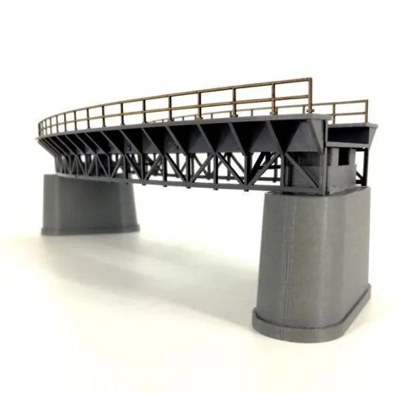 45 Grad gebogene Eisenbahnbrücke Modell HO 1/87