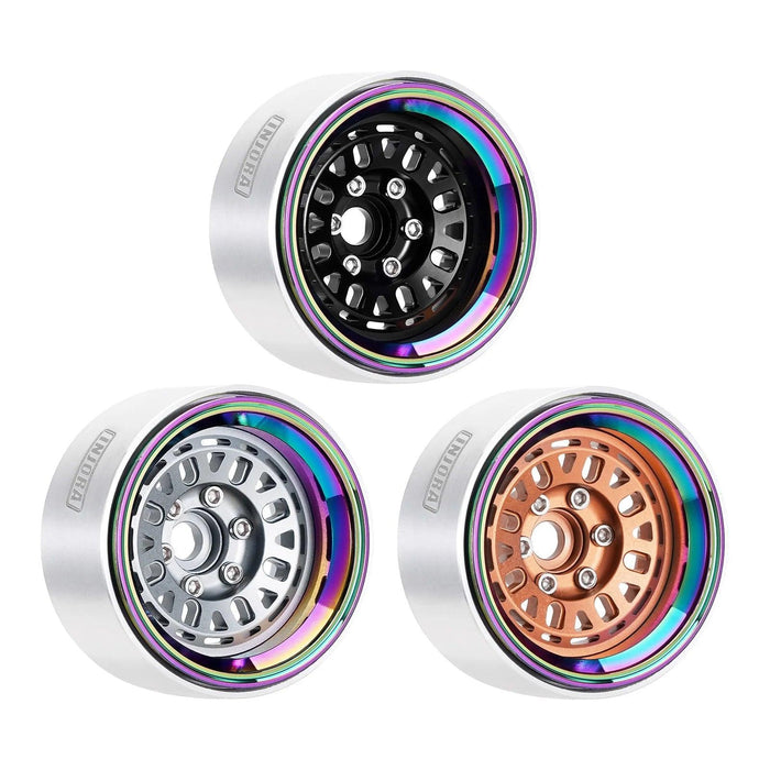 INJORA -10mm Offset 1.9" 52.5x29mm 1/10 Crawler Beadlock Wheels (Aluminium)