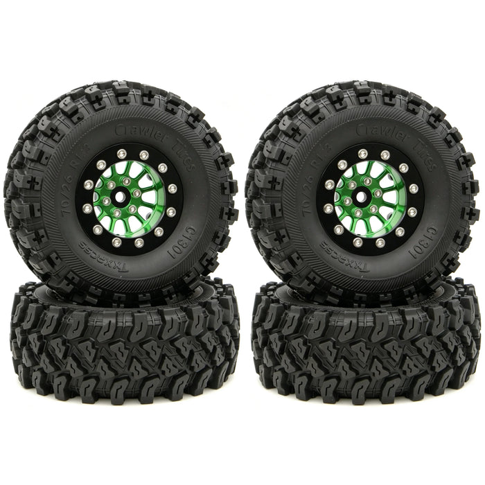 TxxRcss 4PCS 1.3" 70x26mm Beadlock Wheel Set 1/18/24 (Alu)