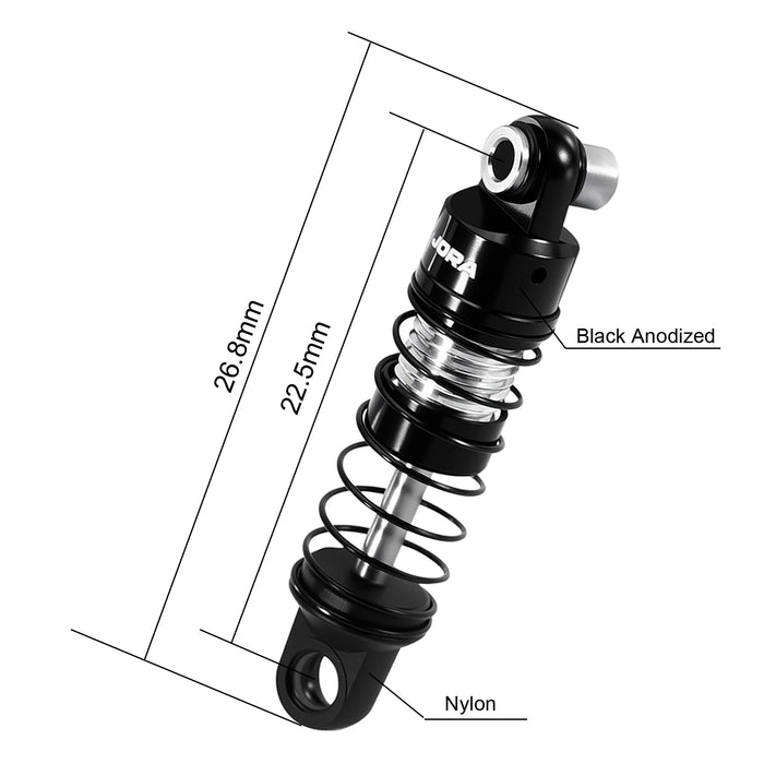 INJORA 23mm Oil Shocks for Axial SCX30 1/30 (Alu)