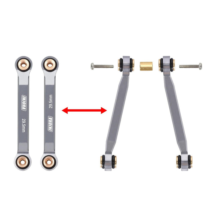 INJORA Ensemble de 4 liens à haute garde au sol pour Axial SCX24 GX470 1/24 (Aluminium)