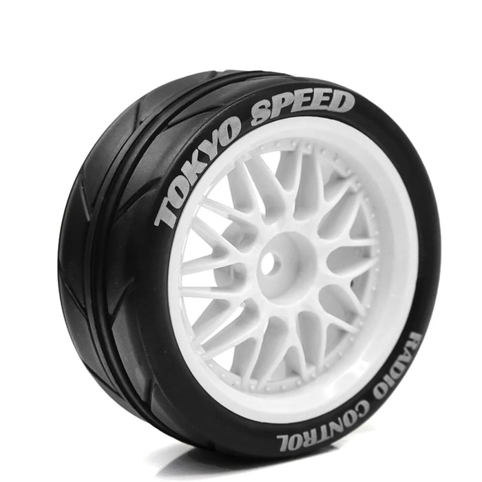 4PCS 65x28mm 1/10 Touring Drift Wheels Set (Plastic, Rubber)