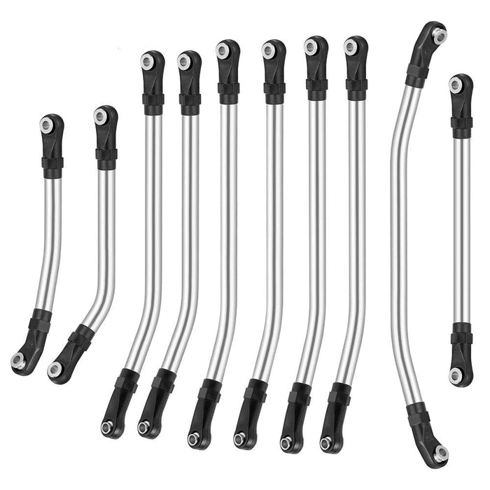 10PCS Link Rod Set w/ Ball End for Redcat Ascent 1/10 (RVS)