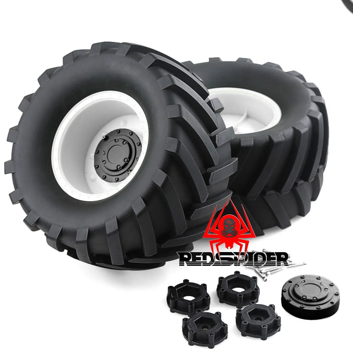 2PCS 170mm 1/8 Monster Truck Wheels Set (Plastic, Rubber)