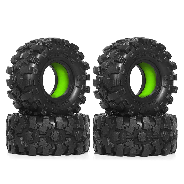4PCS 1.0" 57x25mm 1/18 1/24 Crawler Tires (Rubber)
