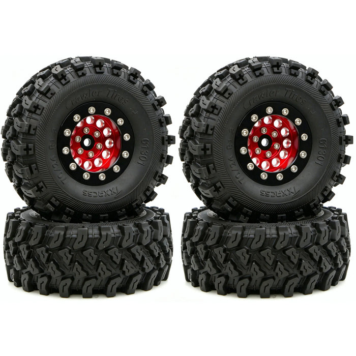 TxxRcss 4PCS 1.3" 70x26mm Beadlock Wheel Set 1/18/24 (Alu)