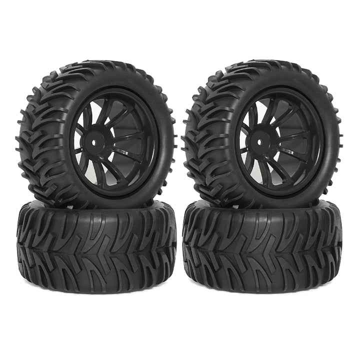 4PCS 128x58mm 1/10 Truggy Wheels Set (Plastic, Rubber)