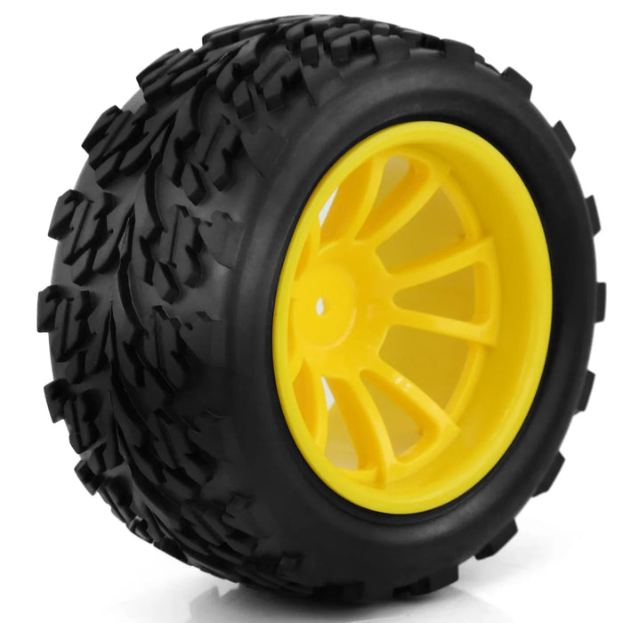 4PCS 118x57mm 1/10 Monster Truck Tires Wheels Set (Plastic, Rubber)