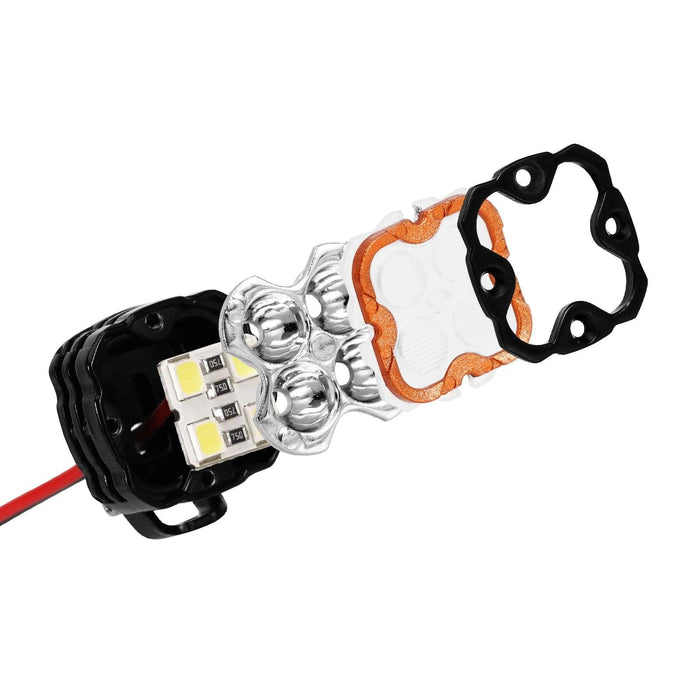 INJORA Super helle quadratische LED-Leuchten 1/10 1/8 (Aluminium, Weiß)