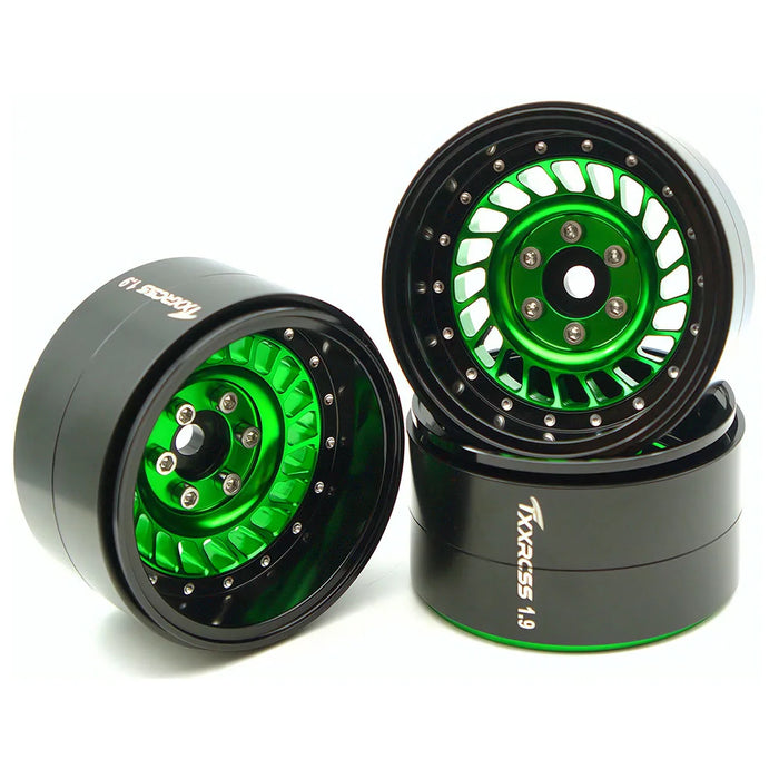 TxxRcss 4PCS 1.9" 55x27mm Beadlock Wheels Rims 1/10