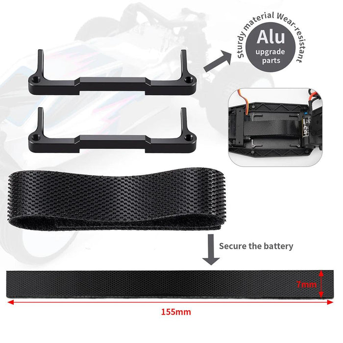 Plateau de batterie monté 2PCS avec ceinture pour LOSI Micro-B 1/24 (Aluminium)