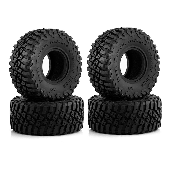4PCS 1.0" 57x24mm 1/18 1/24 Crawler Tires (Rubber)