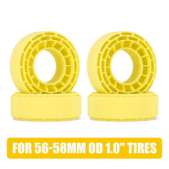 4PCS INJORA 1.0" 56-58x24mm Inserts de pneus en caoutchouc silicone