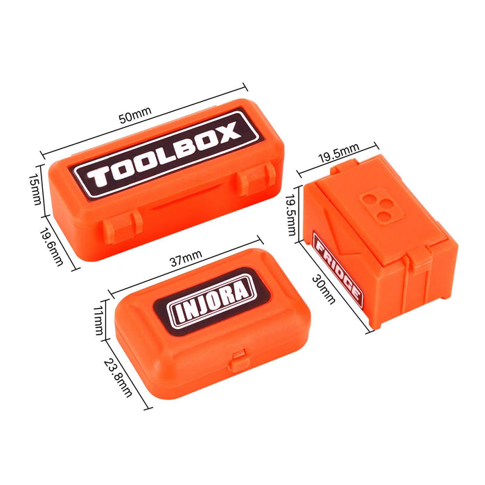 INJORA Scale Mini Tool Box Decoration Accessories 1/18 1/24