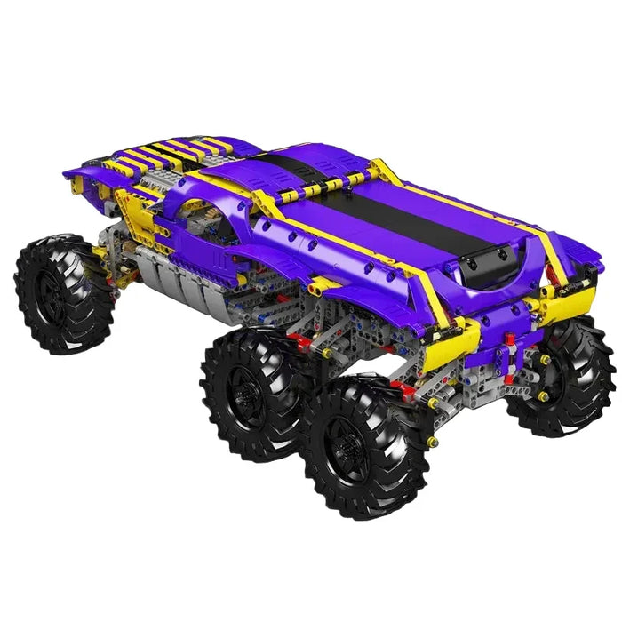 Mould King 18009 Purple Gold Tiger 6x6 Climbing Truck Building Blocks (2014 Stukken)