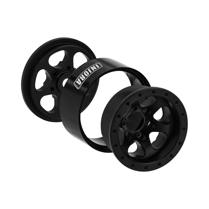 INJORA -4.7mm Negative Offset 1.0" 28x15.4mm 1/24 1/18 Crawler Beadlock Wheels (Aluminium)