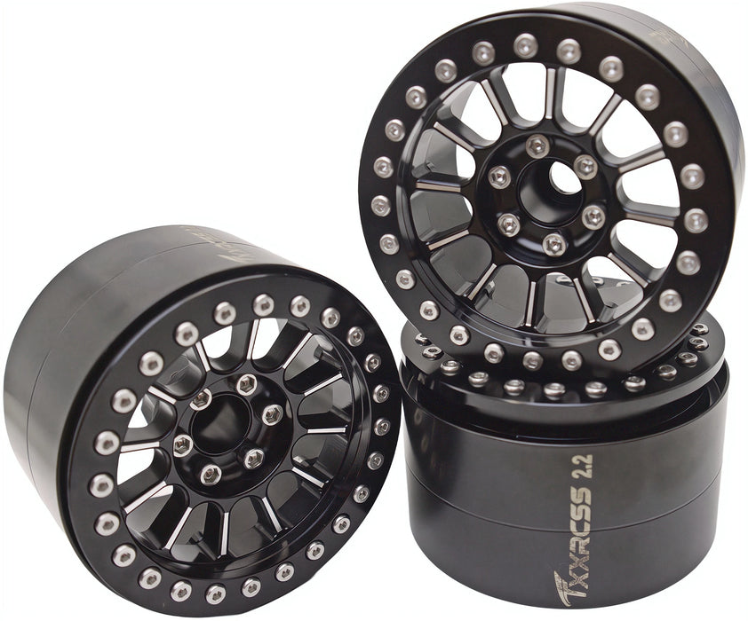 TxxRcss 4PCS 2.2" 61.5x40.5mm Beadlock Wheel Rims 1/10 (Alu)