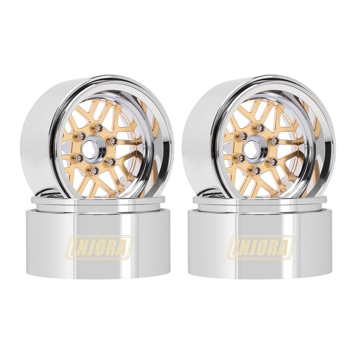4 Stück -9,65mm Versatz 1,9" 56,5x29,5mm ModuWheel Beadlock Räder 1/10