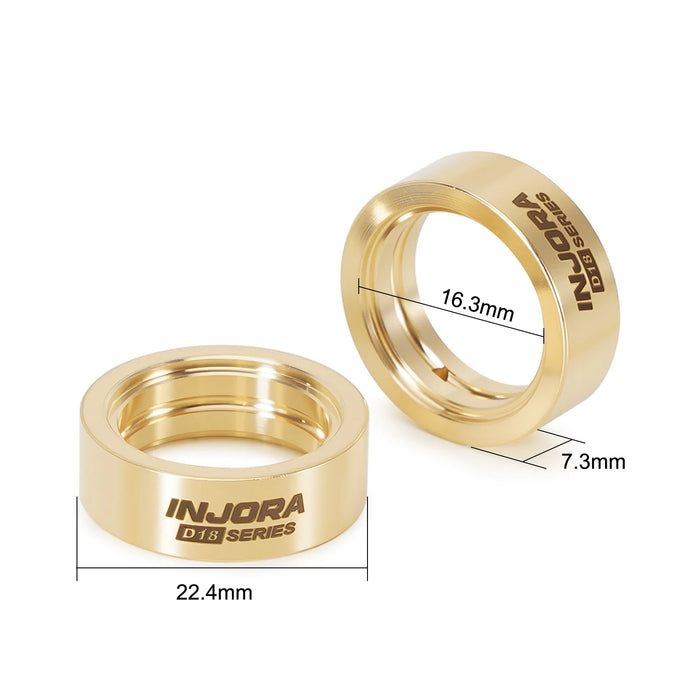 INJORA 2/4PCS D18 Wheels 10g Inner Clamp Rings (Messing)