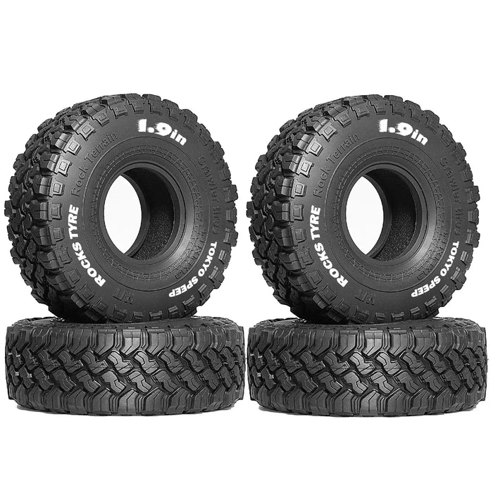 4PCS 1.9" 116x40mm 1/10 Crawler Tires (Rubber)