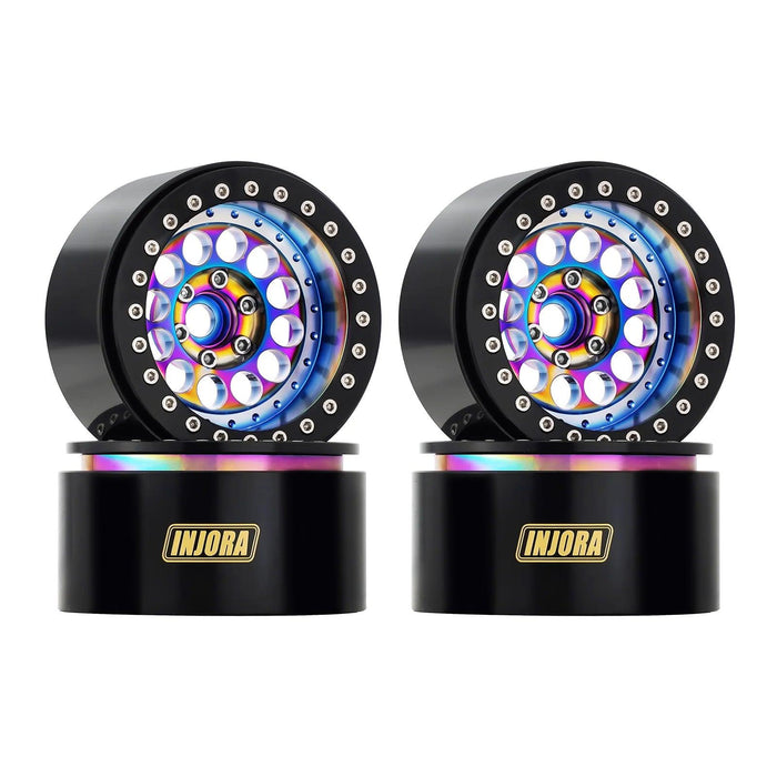 4PCS INJORA 2.2" 61x35mm 1/10 Crawler Beadlock Wheels