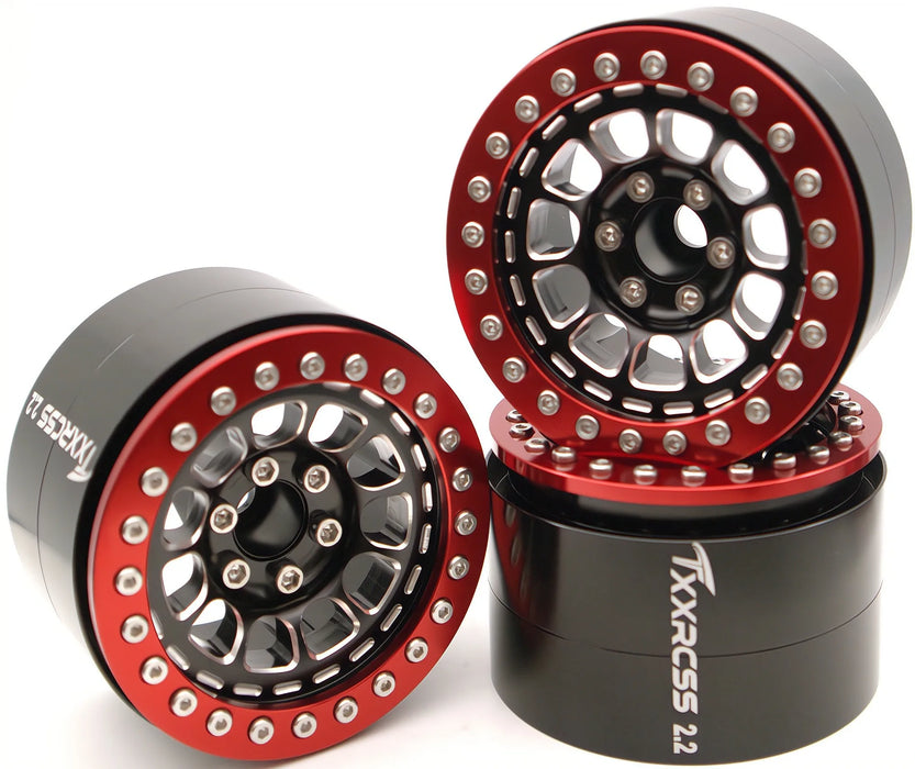 TxxRcss 4PCS 2.2" 61.5x40.5mm Beadlock Wheel Rims 1/10 (Alu)