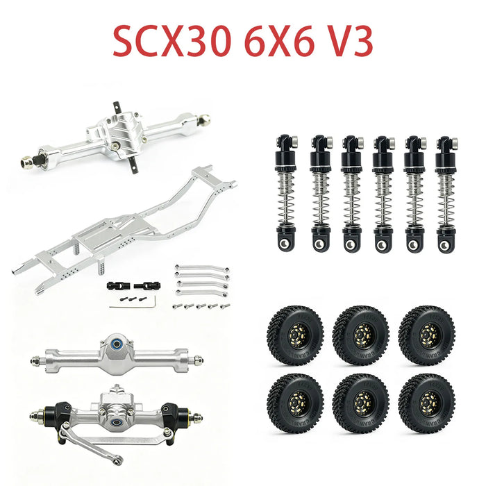 Upgrades 6X6 Chassis Set for Stock Axial SCX30 1/30