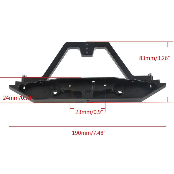 Rear Bumper with LED, Tow Hook, Tire Holder for Traxxas TRX-4 1/10 (Aluminium)