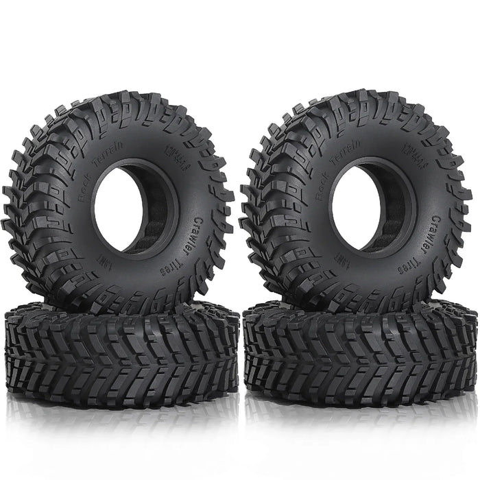 4PCS 1.9" 120x44mm 1/10 Crawler Tires (Rubber)