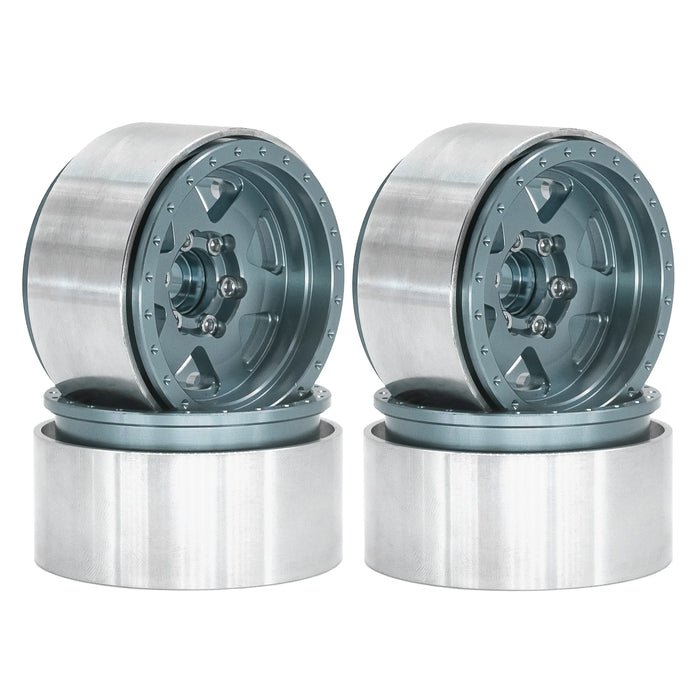 4PCS 1.9" 56x24mm 1/10 Crawler Beadlock Wheels Set (Metal)