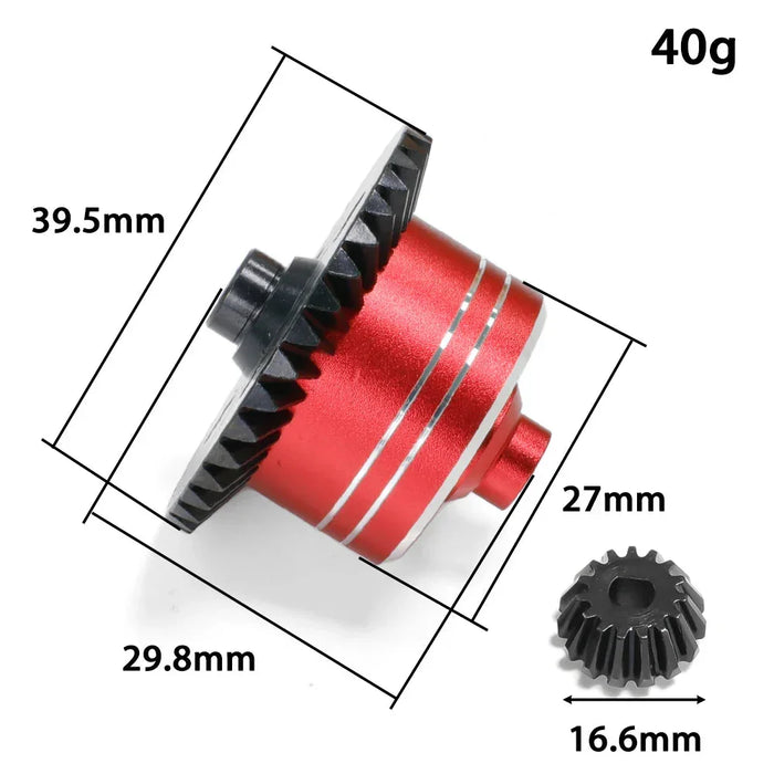 Differential Case with Steel Main & Spur Gear for Tamiya TT02 TT02B XV02 1/10 (Metal)