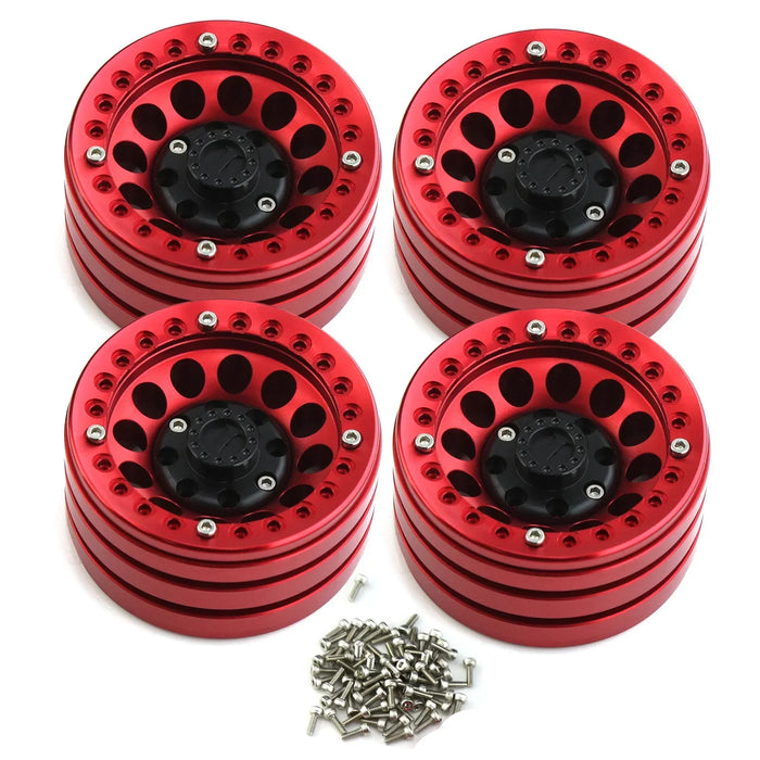4PCS 1.9" 55x28mm 1/10 Crawler Beadlock Wheels (Metal)