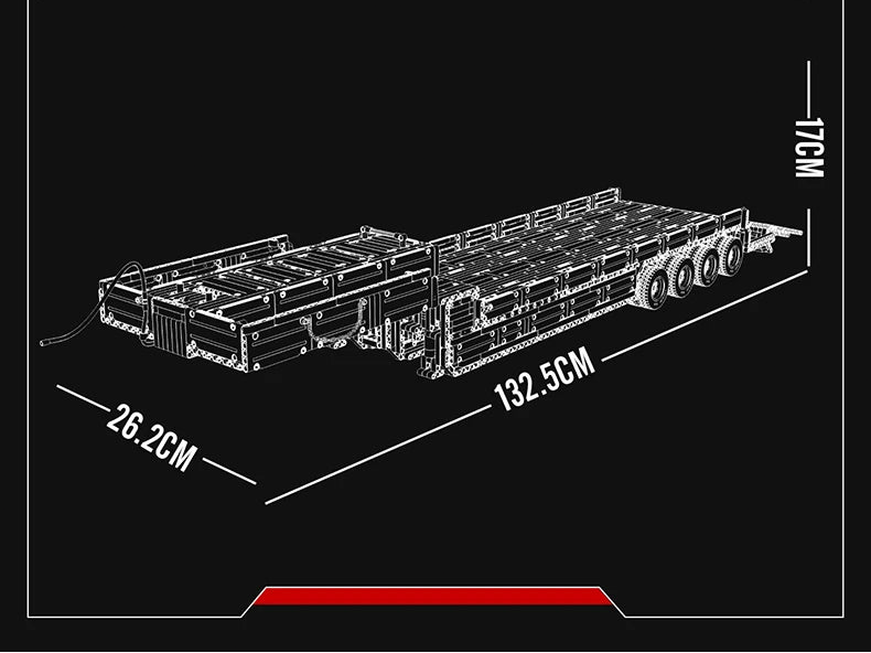 Mould King 19015 FH16 Pneumatic Tractor Truck & Trailer (4608 Stukken)