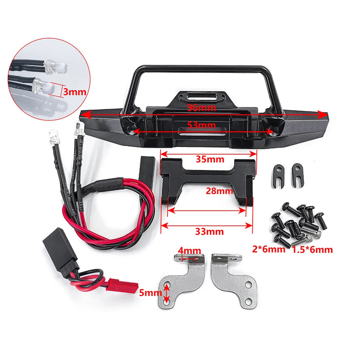 Vorder-/Hinterer Stoßfänger zum Schutz vor Kollisionen für Traxxas TRX-4M Defender 1/18 (Metaal)