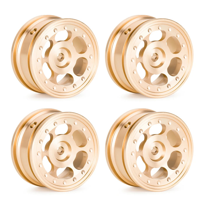4PCS 0.7" 18x9.5mm Wheel Rims for Axial SCX30 1/30 (Messing)