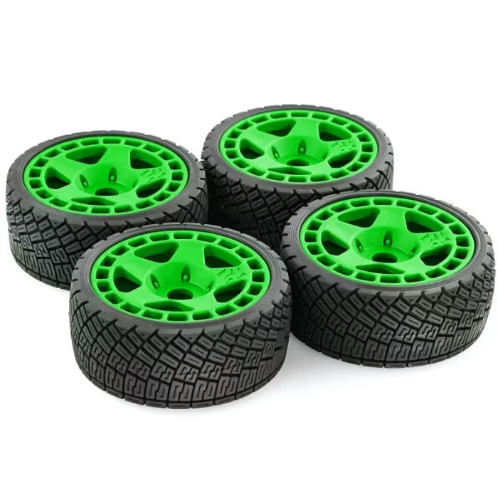 4PCS 100x40mm 1/8 1/7 Touring Drift Wheels Set (Plastic, Rubber)