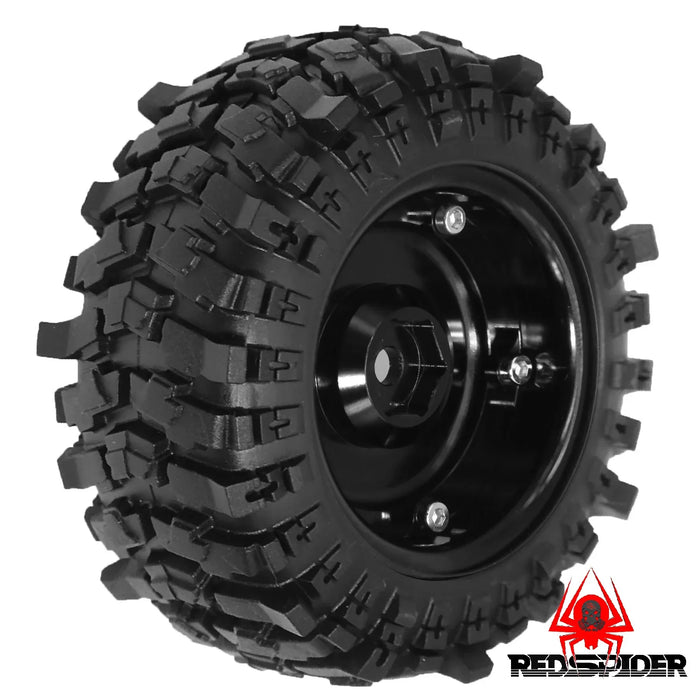 4PCS 1.9" 88x36mm 1/10 Crawler Beadlock Wheels Set (Metaal, Rubber)