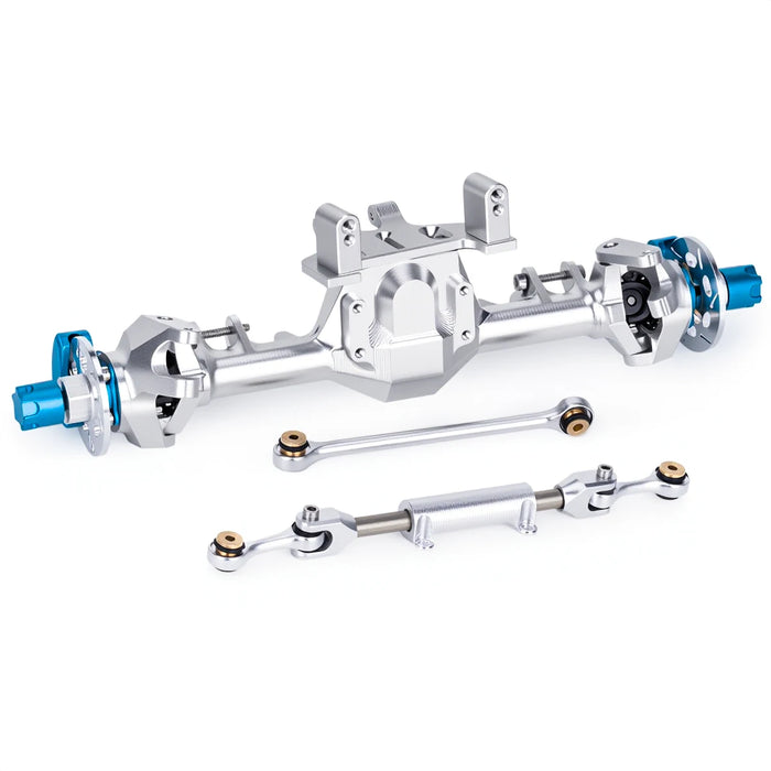 Straight Axle Set w/ Hydraulic Steering Link for Axial SCX24 1/24 (Alu)