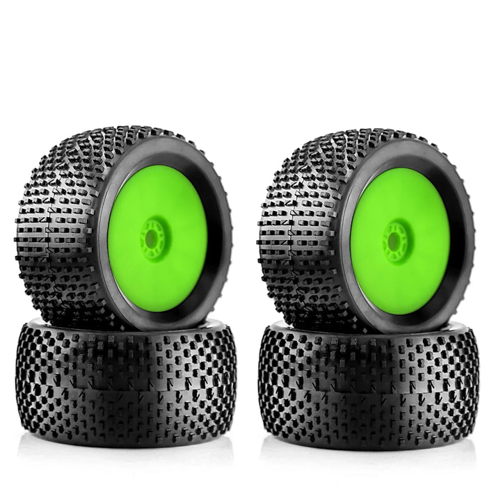 4PCS 140x70mm 1/8 Truggy Wheels Set (Plastic, Rubber)