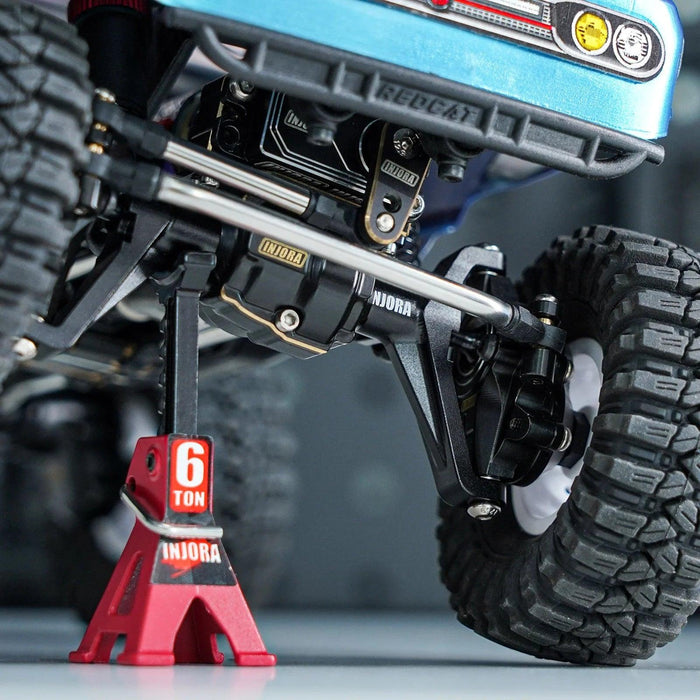 INJORA Boîtier d'essieu à portail avant et arrière pour Redcat Ascent-18 1/18 (Aluminium)