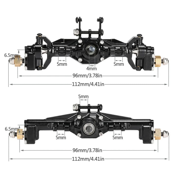 Portal Axle w/Steering Link Set for Traxxas TRX4-M 1/18 (Messing)
